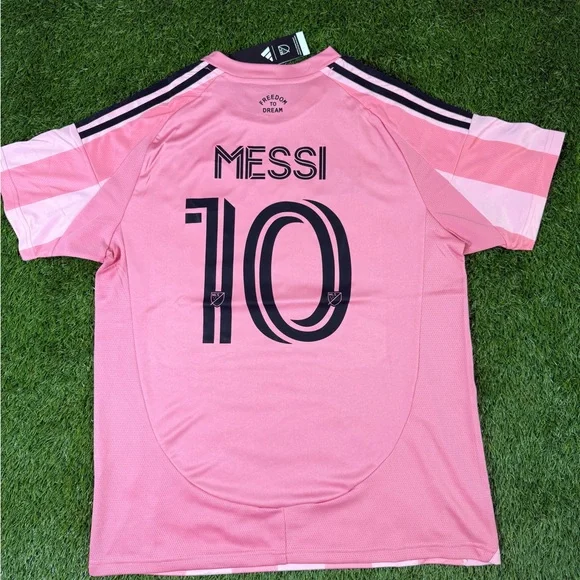 Adidas Inter Miami Lionel Messi #10 Pink Striped Jersey Adult 2025/26 Size L - Picture 2 of 10